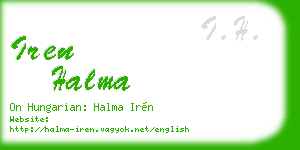 iren halma business card